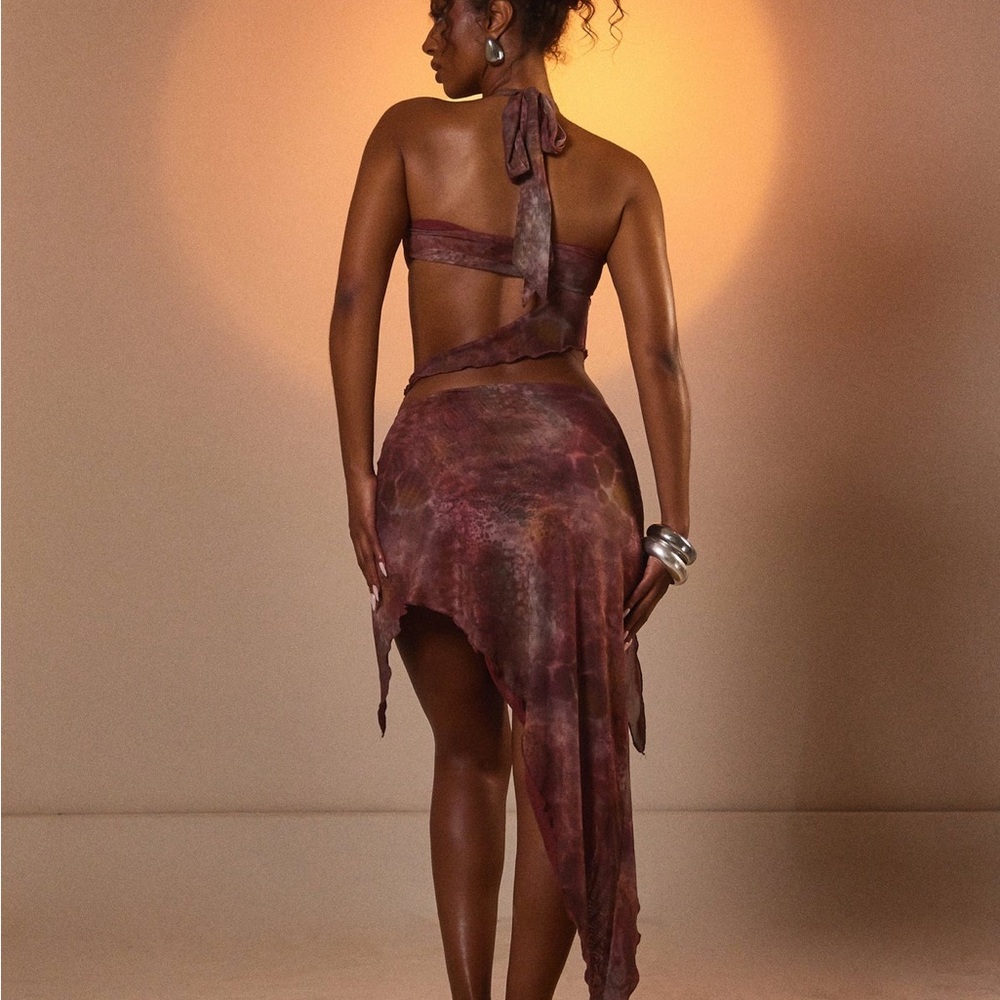 Chic Brown Cutout Dress - Picture 2 of 6